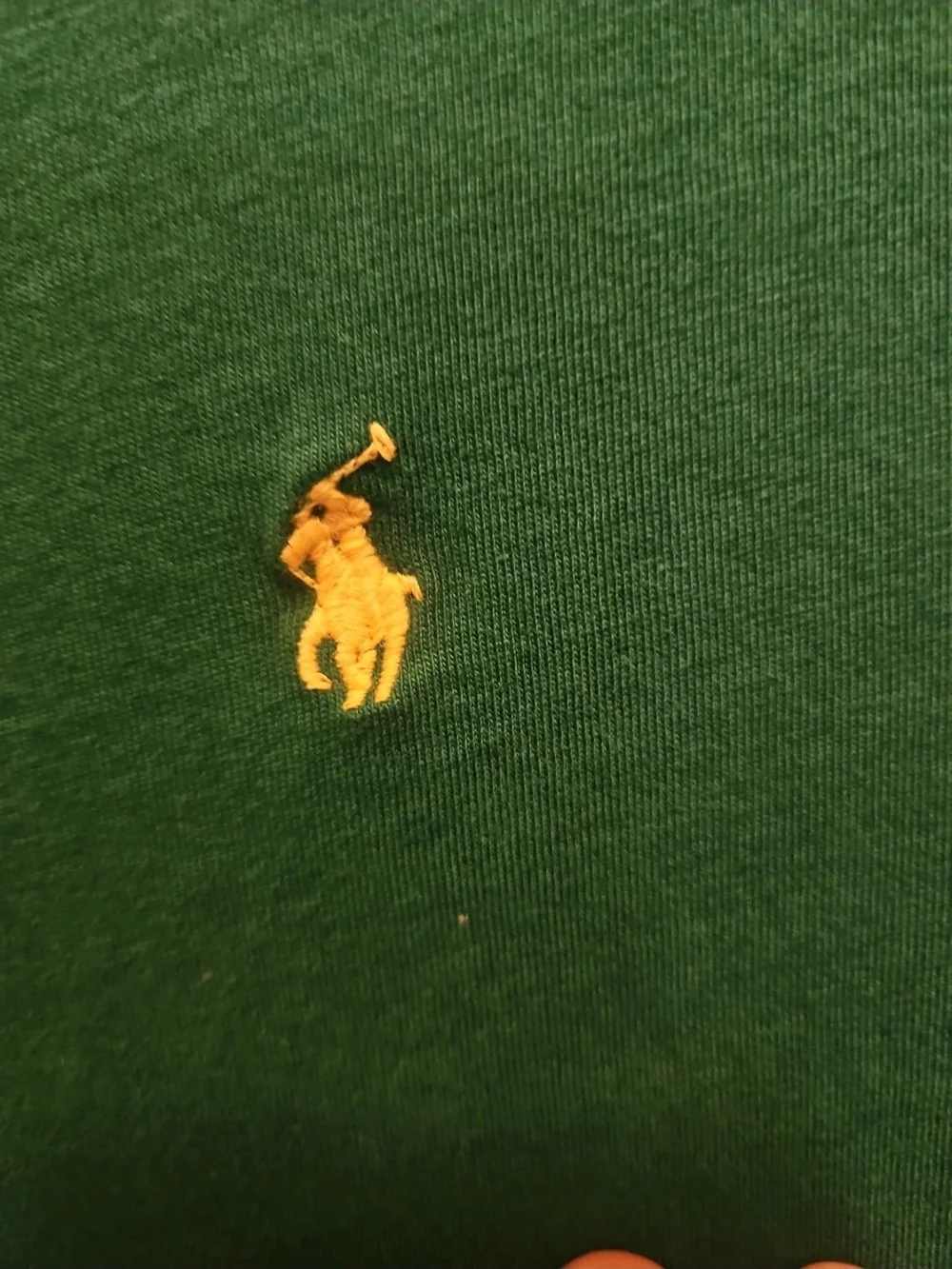Polo by Ralph Lauren Kelly Green Long-Sleeve Crew Tee with Yellow Pony